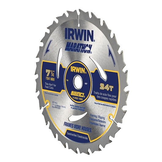 IRWIN Irwin 24030 Marathon circular saw blade (7-1/4 in, 24T, 10 per box)