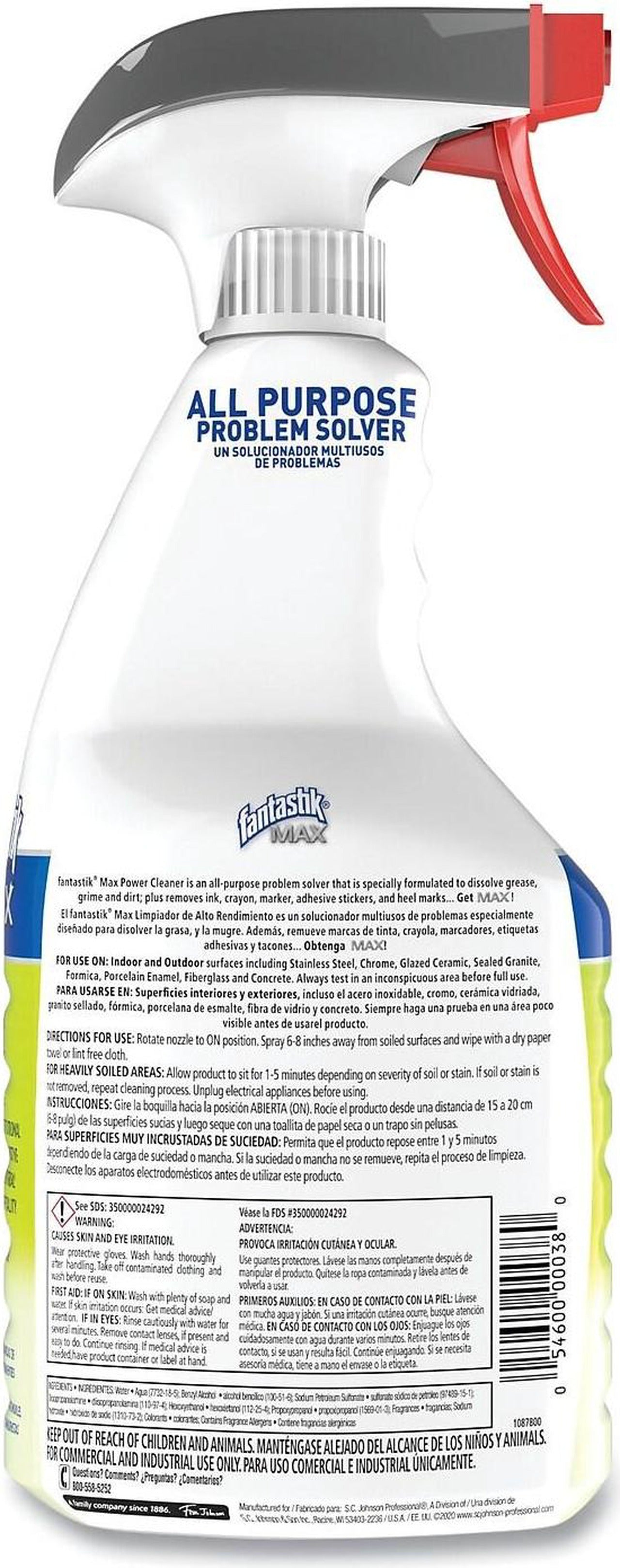 S C JOHNSON S C Johnson 323563 Fantastik Max Power Cleaner Degreaser (32 fl oz Trigger Bottle / 8 per Case)