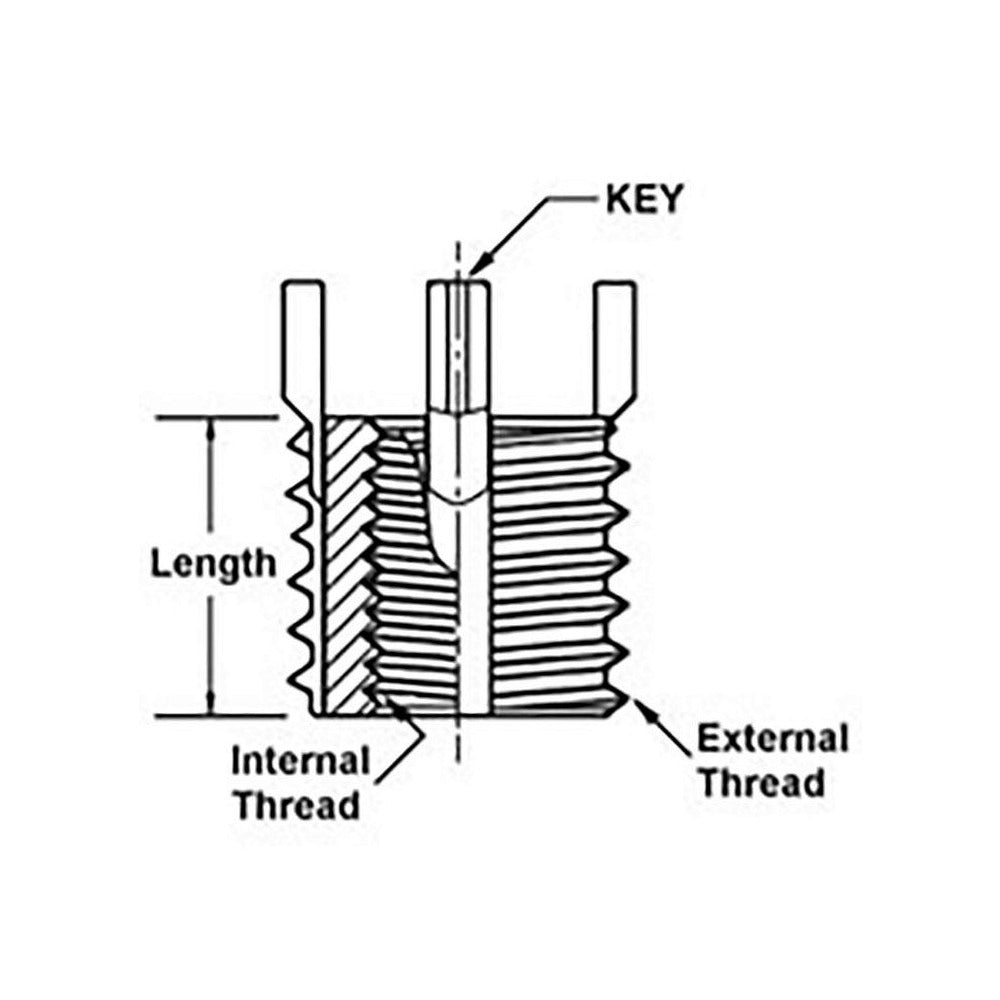 JERGENS Jergens 215-066113 Keylocking Thread Insert 1-1/8-12