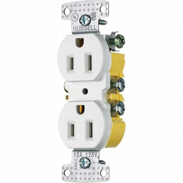 HUBBELL Hubbell Wiring Device-kellems RR15W Duplex Receptacle Nema 5-15R