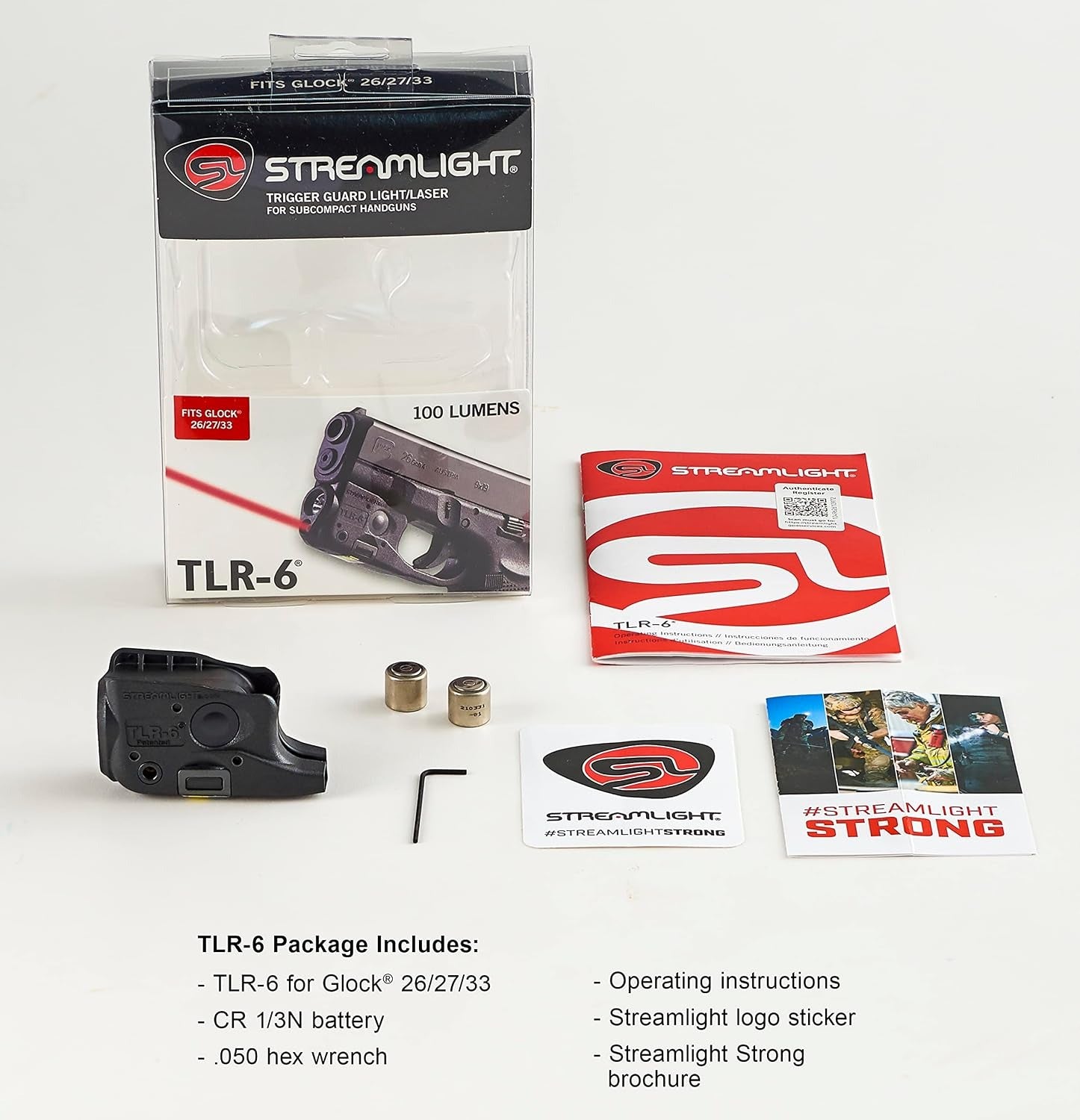 STREAMLIGHT Streamlight 69272 TLR-6 100-Lumen Pistol Light (Glock 26/27/28/33/39)