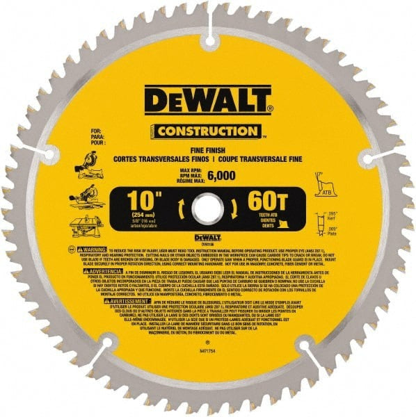 DEWALT Dewalt Accessories DW3106 Circular Saw Blade 10in 60T 5 Pack