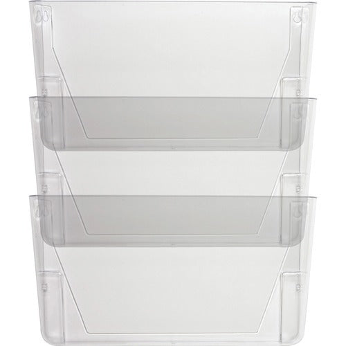 LORELL Lorell LLR60001 Wall File Pockets Clear Pack of 3