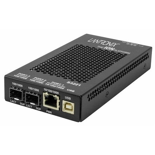 LANTRONIX Transition Networks S3221-1040-T-AR Dual Sfp Media Converter