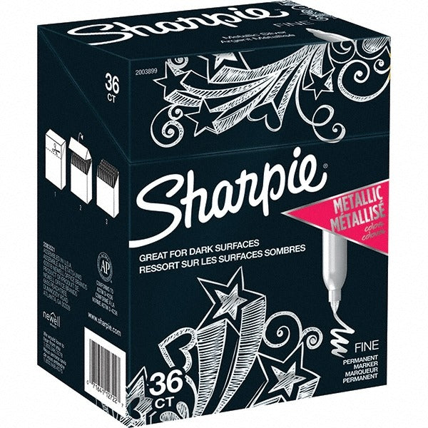 SHARPIE Sharpie 2003899 Metallic Silver Permanent Marker 36 Pack
