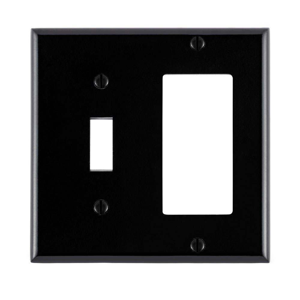 Leviton 80405-E Decora Combination Wall Plate Standard Size 2 Gang