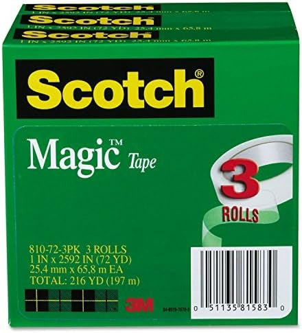 3M 3M MMM810723PK Scotch Magic Tape 1 in x 72 yd (3/Pack) 810-72-3PK