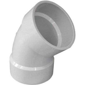 CHARLOTTE PIPE Charlotte Pipe PVC 00321 1000HA 2 in. Schedule 40 45 Deg Sanitary DWV PVC Elbow (45 Deg)