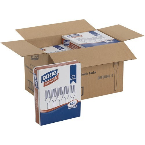 DIXIE Dixie Foods DXEFH207CT Heavyweight Dinner Fork 100ct