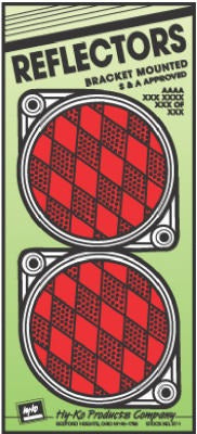 HILLMAN Hillman Fasteners 844010 Red Plastic Reflector 2 Pack