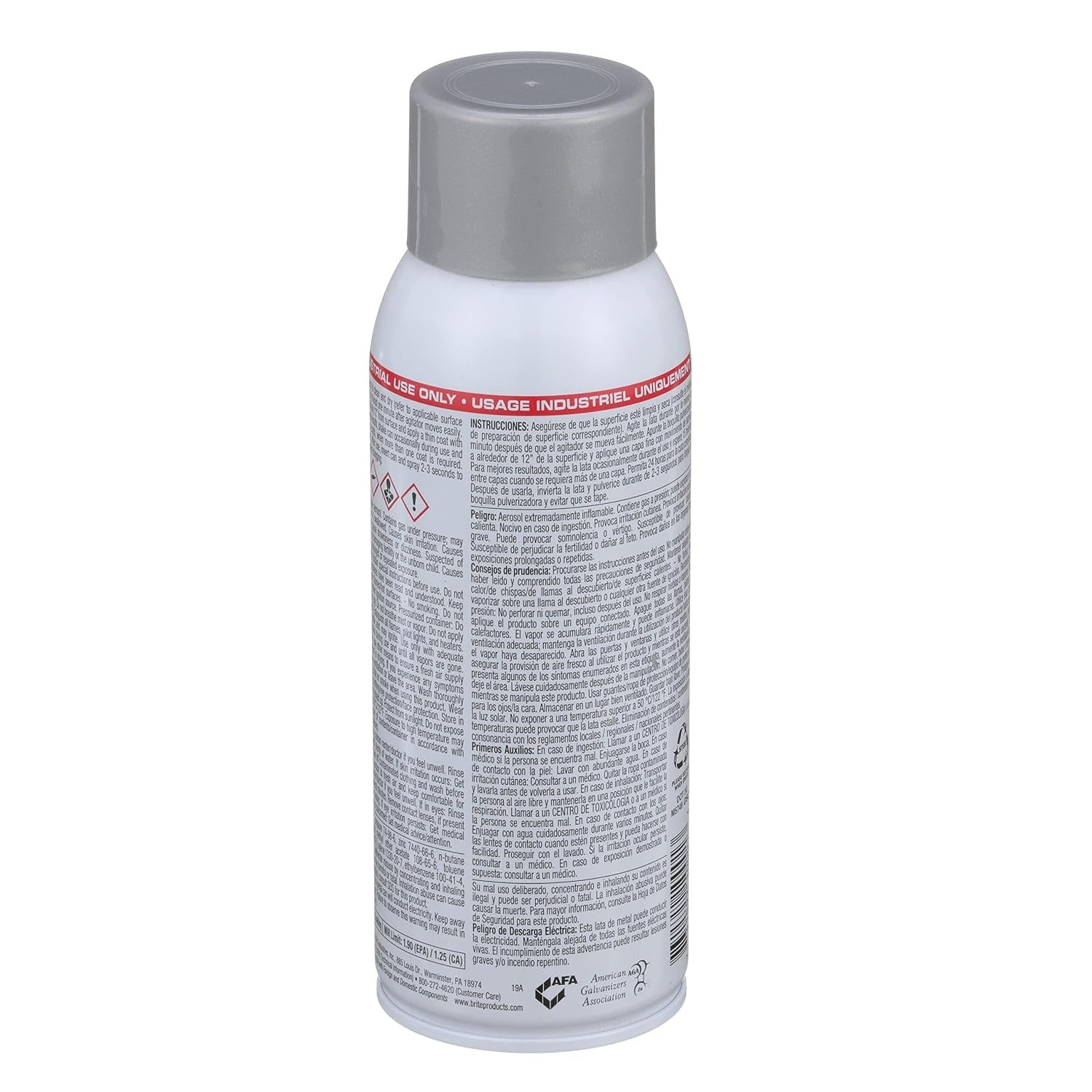 WELD-AID Weld-Aid B-100 Brite Zinc Galvanizing Compound 12.5 oz (Aerosol)