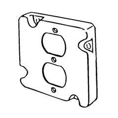 Appleton 8491N ETP Raised Square Box Cover Duplex Receptacle 4-11/16 in x 4-11/16 in