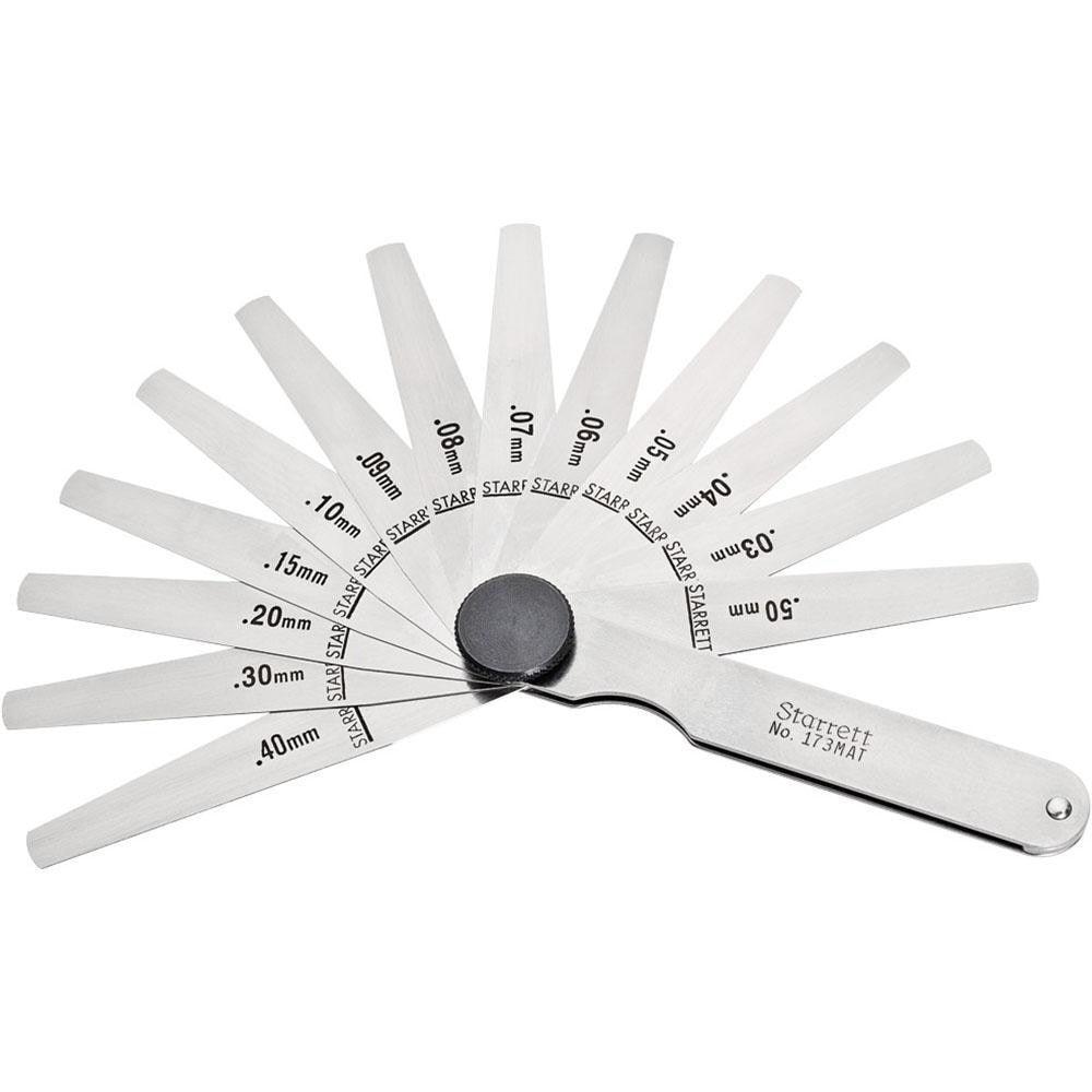 STARRETT Starrett 57087 Tapered Feeler Gage Set 13 Piece