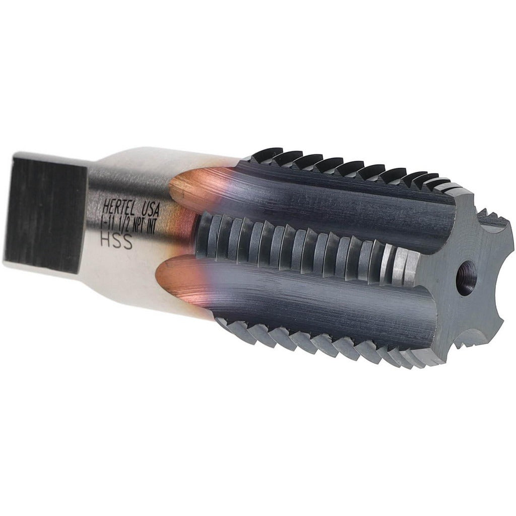 HERTEL Hertel R127826C-S Pipe Tap 1 11-1/2 Npt Ticn Hss 5 Flute