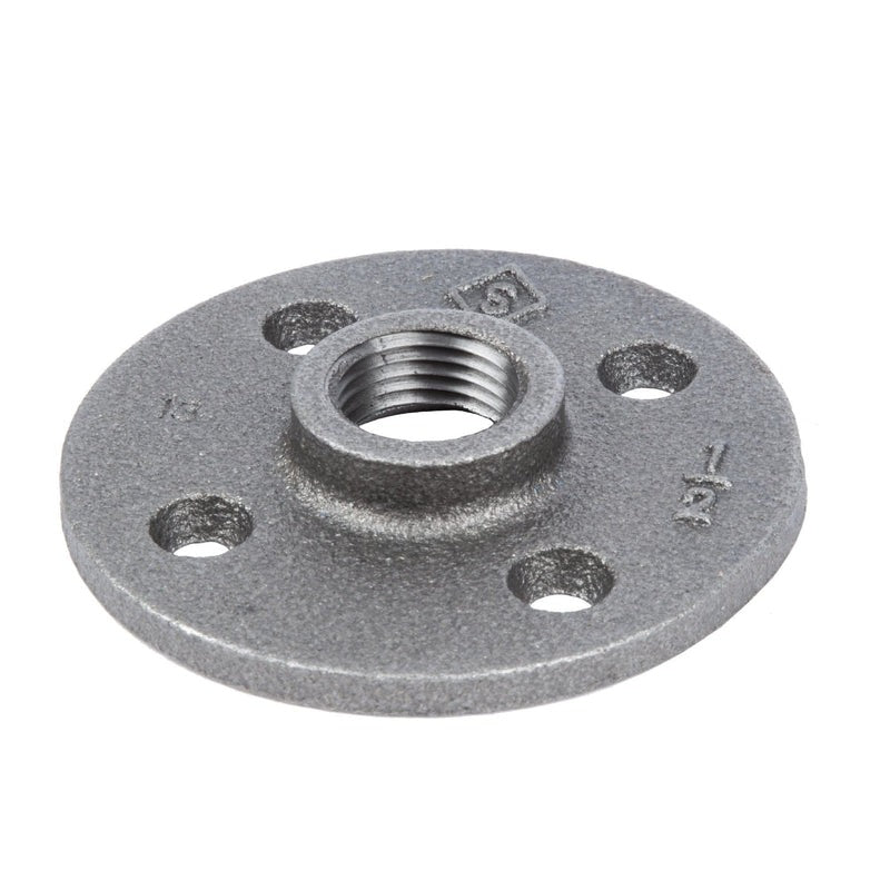 CODA RESOURCES Coda Resources 516852 Black Floor Flange 1/2 Inch