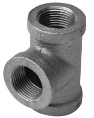 Ward 1B.BMT Pipe Tee, 1-1/4 in, FNPT, 150 lb, Malleable Iron, Black