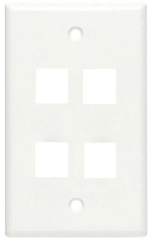 RESIDEO Resideo arec204w 4 Port 1 Gang White Faceplate 10 Pack