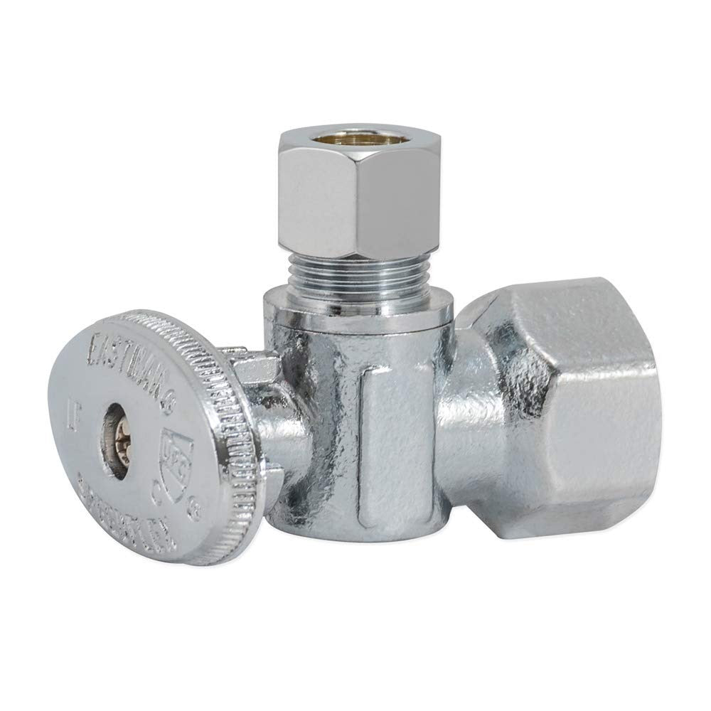 EASTMAN Eastman 10733LF Quarter-Turn Angle Stop Valve 1/2 in FIP x 3/8 in OD Compression (Angle Stop)