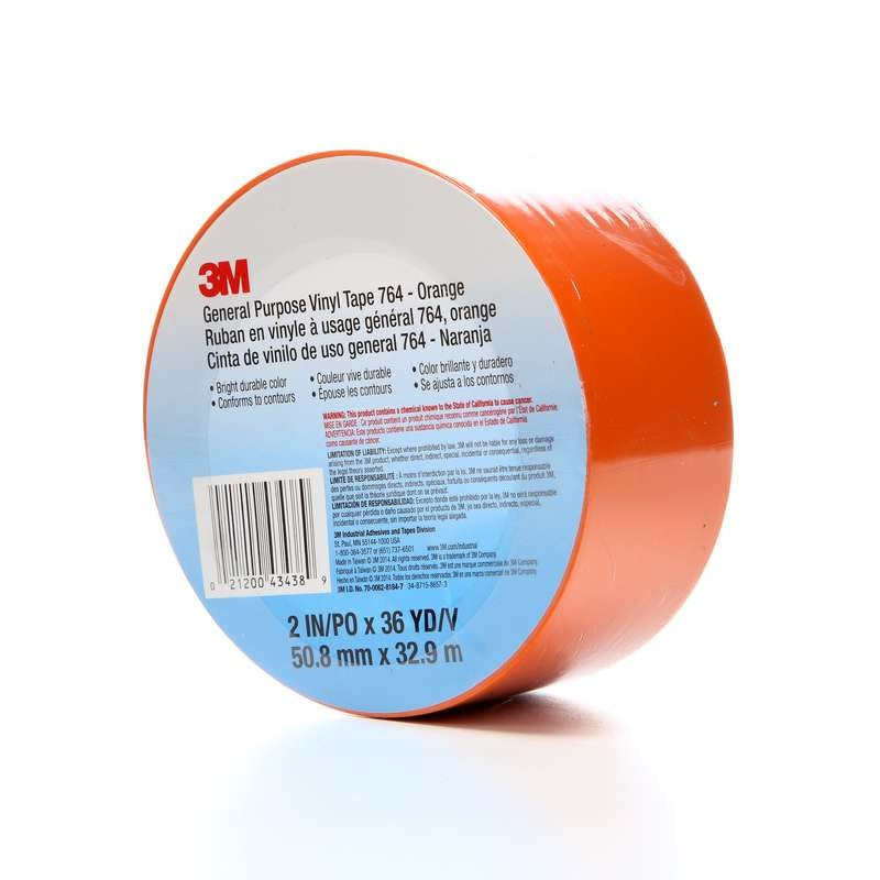 3M 3M 7000123886 General Purpose Vinyl Tape 764 5.0 mil (1 in x 36 yd, 36 per case)