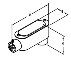 Steel Electric Products LB5CA 1-1/2 Inch Die-Cast/Copper Free Aluminum Conduit Body