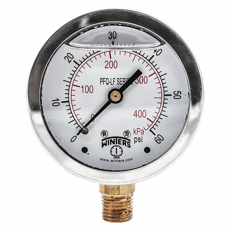WINTERS Winters pfq803lf Lead-free Pressure Gauge 0-60 Psi