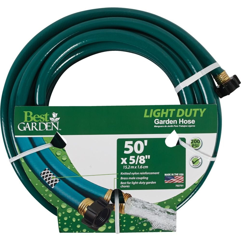 BEST GARDEN Best Garden 702751 5/8 in. Dia. x 50 ft Light-Duty Garden Hose (50 ft)