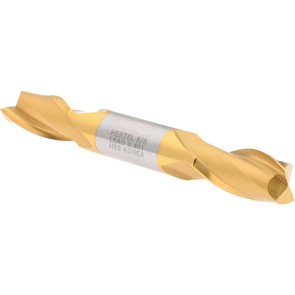 HERTEL Hertel E8050040 Square End Mill 5/8 in 2 Flute Hss Tin