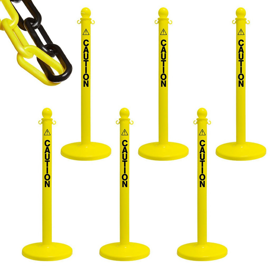 PRO-SAFE Pro-safe PS-96481-6 Stanchion Caution Label Chain Kit