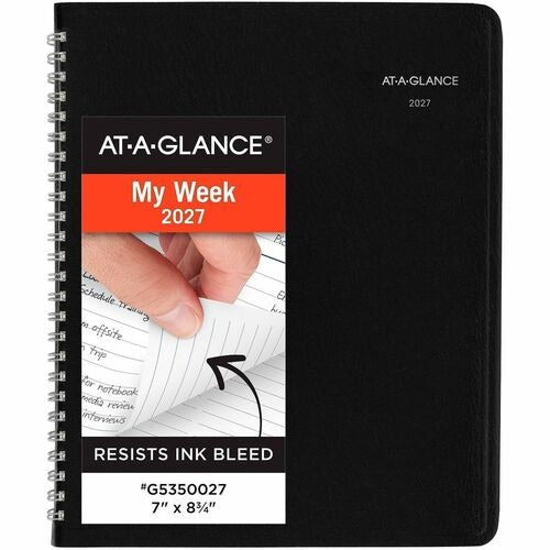 AT-A-GLANCE At-a-glance AAGG53500 Weekly Planner 12 Month Black