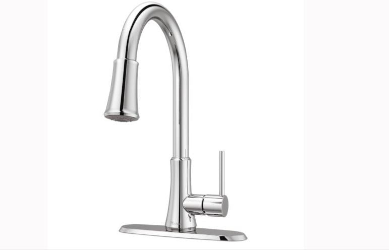 PFISTER Pfister G529PF2C Pfirst Single Handle Pull Down Kitchen Faucet, Polished Chrome