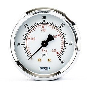 WIKA Wika 9311909 Hydraulic Gauge 2-1/2 in Face Diameter (Center Back Mount)