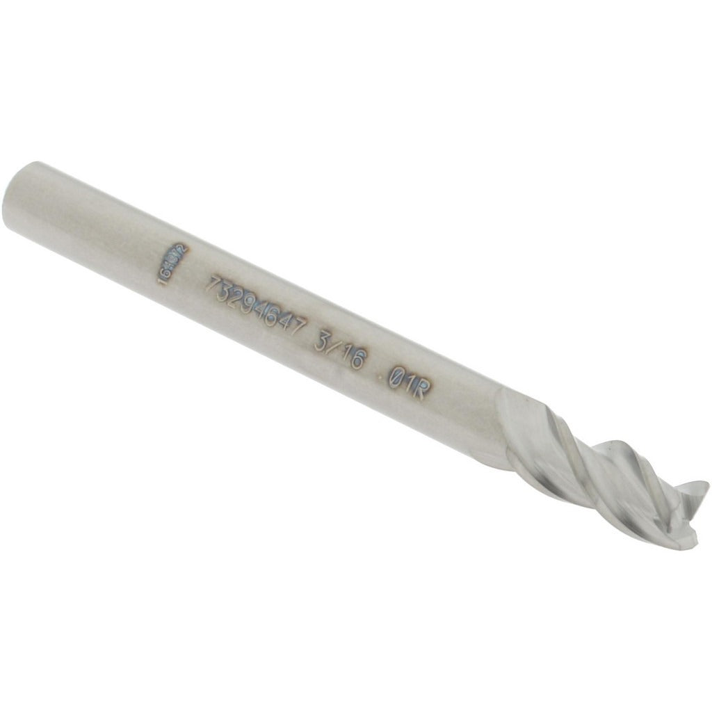 ACCUPRO Accupro 12179347 Corner Radius End Mill 3/16 in 3 Flute Carbide
