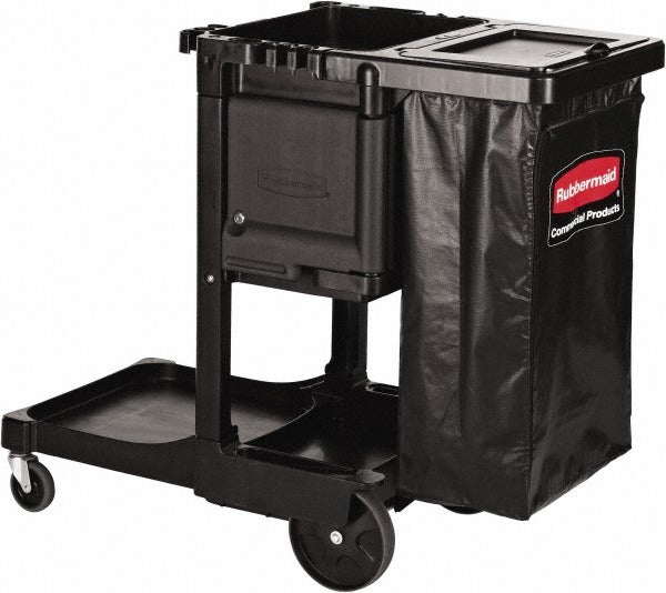 RUBBERMAID Rubbermaid 1861430 Janitorial Housekeeping Cart 32 Gal Black