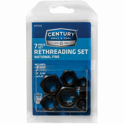 CENTURY DRILL & TOOL Century Drill Tool 92932 7-piece Rethreading Die Set