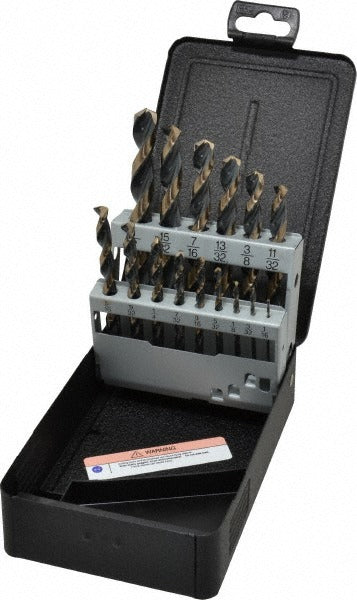 TRIUMPH TWIST DRILL Triumph Twist Drill 099104 Reduced Shank Drill Bit Set 15 Pc