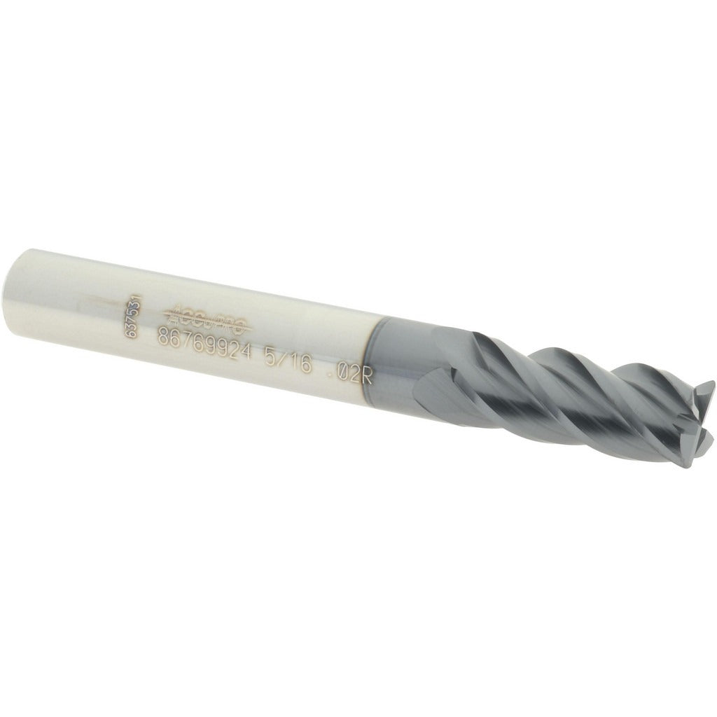 ACCUPRO Accupro 12182509 Corner Radius End Mill 5/16 in 4 Flute