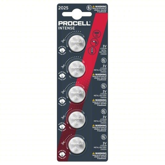 DURACELL Duracell CR2025 Lithium Coin Battery 3V 5 Pack