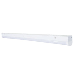 SATCO 65/699 LED 4 Foot Linear Strip Light 30W/40W/50W White Finish CCT Selectable 100-277V Integrated EM And Sensor