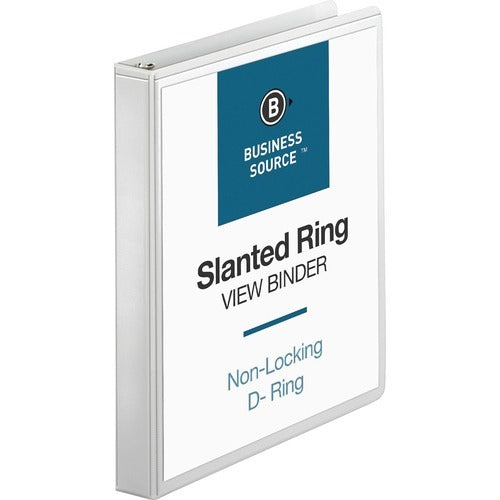 BUSINESS SOURCE Business Source BSN28440 D-ring View Binder 1 Inch White