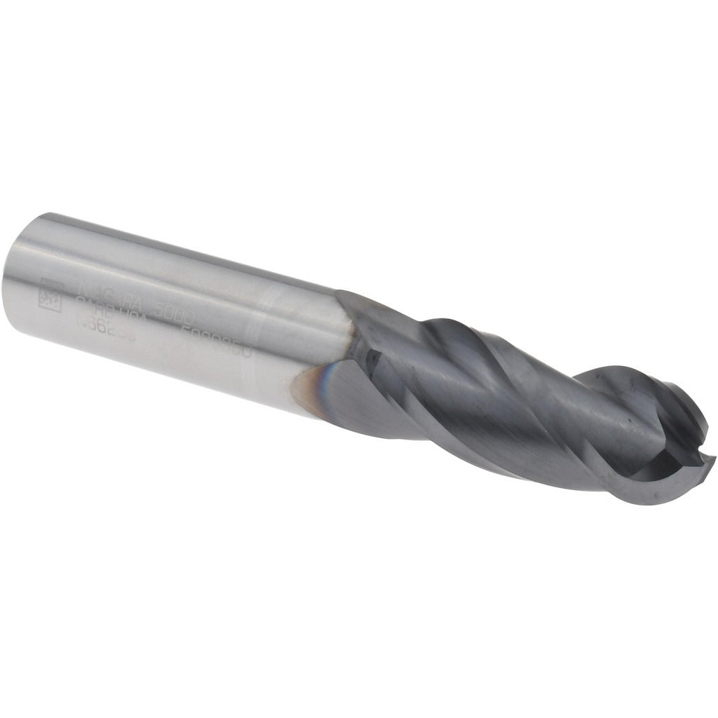 SECO TOOLS Seco 17003801 Ball End Mill 1/2 in 3 Flute Solid Carbide Altin