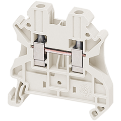 Schneider Electric NSYTRV42WH Square D 4 mm 2-Point White 26 to 10 AWG Solid/Stranded Copper Screw Terminal Block