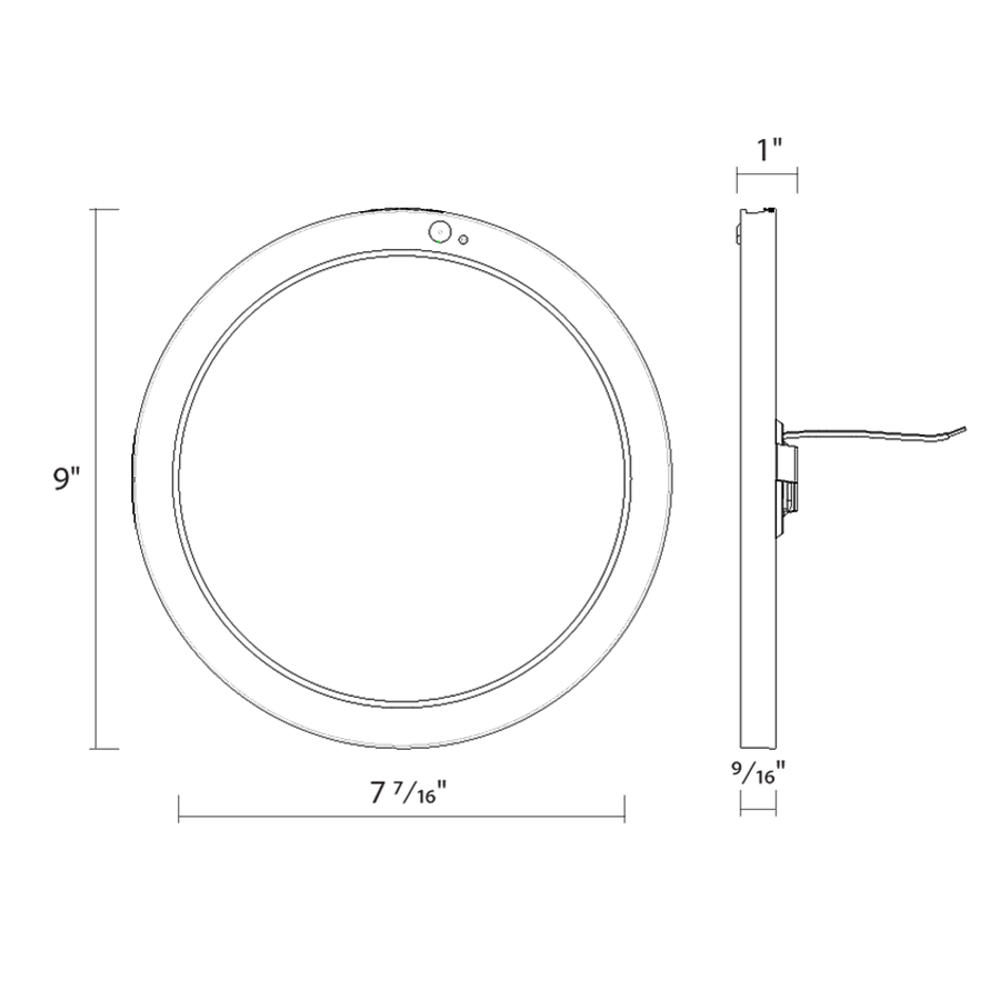 RAB LIGHTING Rab Lighting SUMO-R-9 Slim Round Surface Mount Downlight 18W (9 inches)