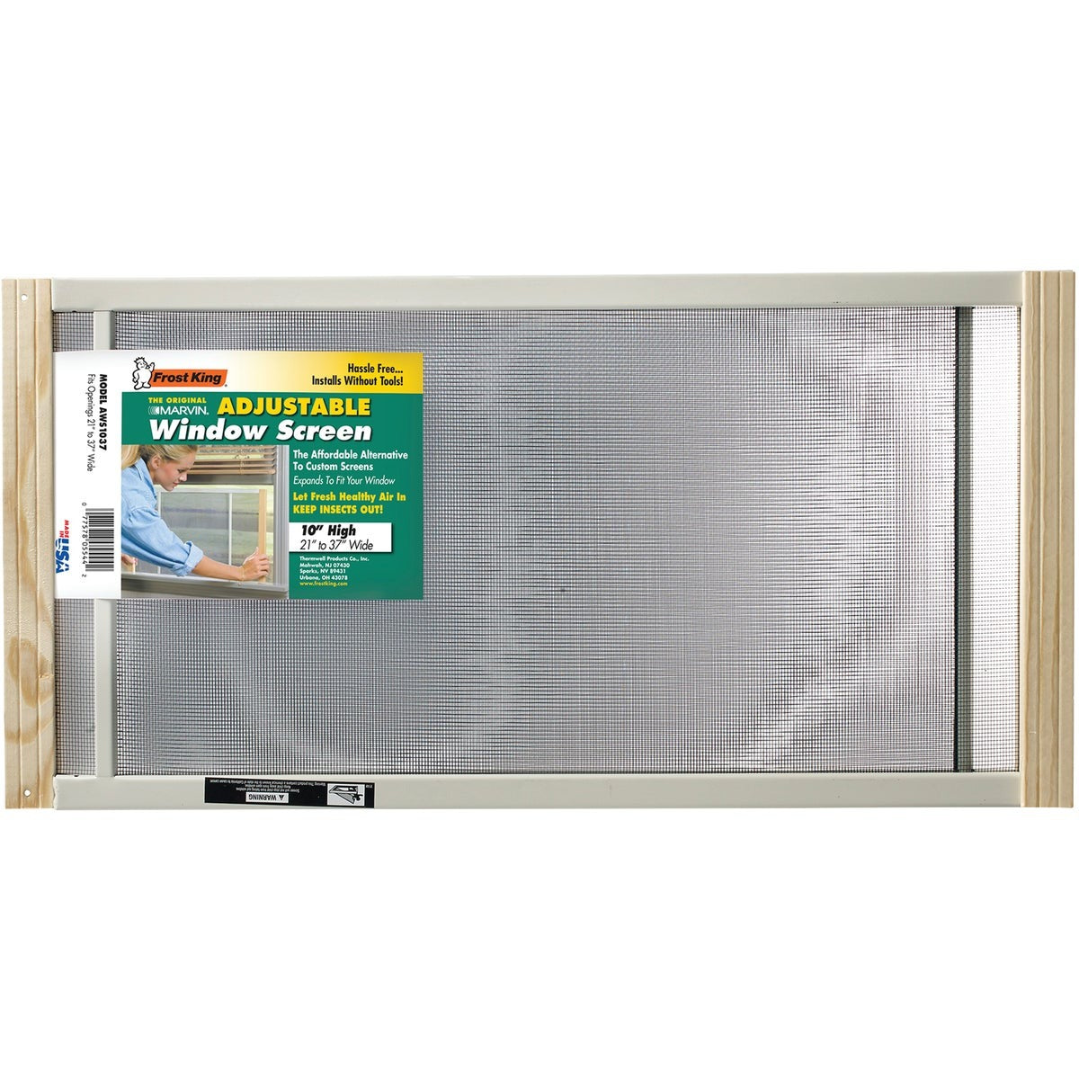 FROST KING Frost King AWS1037 Adjustable Window Screen 10x21-37