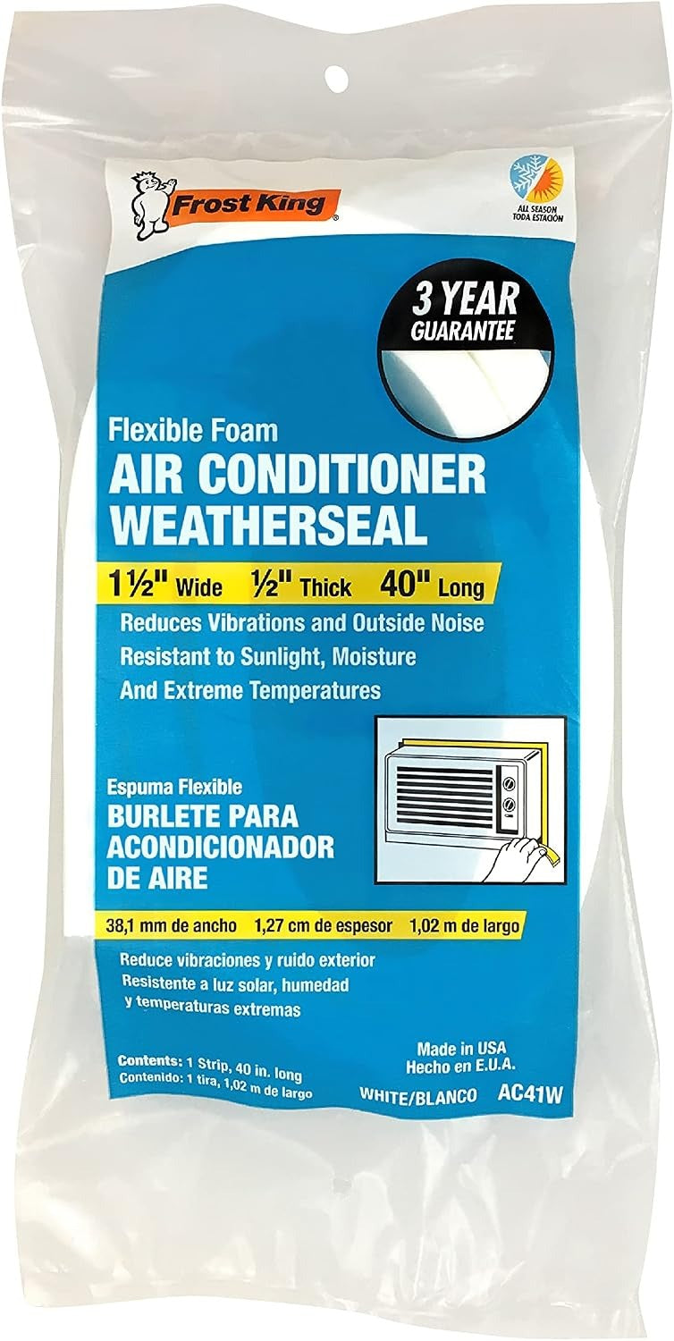 FROST KING Frost King AC41WA AC foam weather seal 1-1/2 inches W x 1/2 inches T x 40 inches L