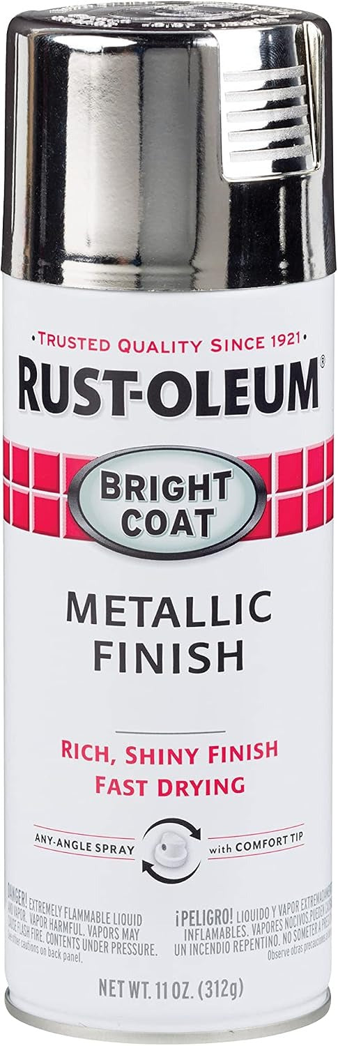 RUST-OLEUM Rust-Oleum 7718830 Bright Coat Metallic Gloss 11 oz (Any Angle)