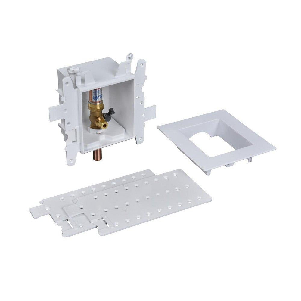 OATEY OATEY 37687 Ice Maker Supply Box with Hammer Arrestor Quarter-Turn Copper Connection