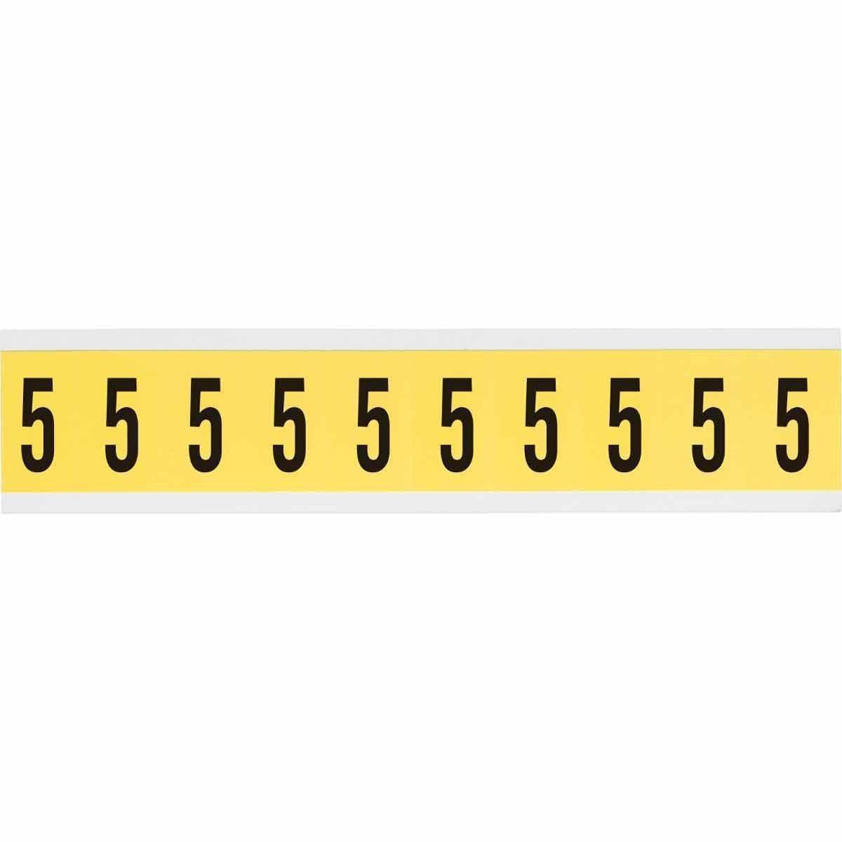 BRADY Brady 3430-5 Number Label 1 in Character 10 Labels