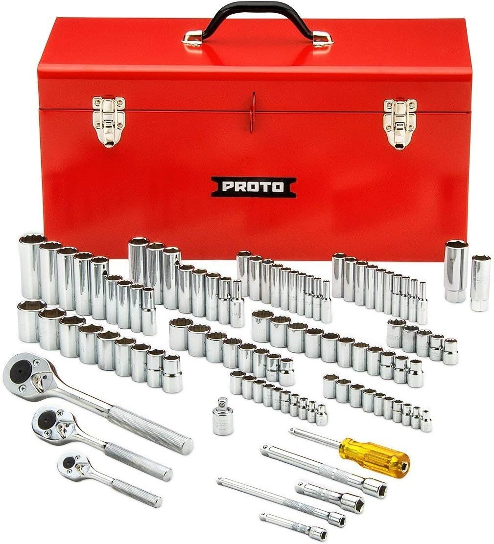 PROTO Proto J47101 101 Piece Socket Set (1/4 inches 3/8 inches 1/2 inches Drive)