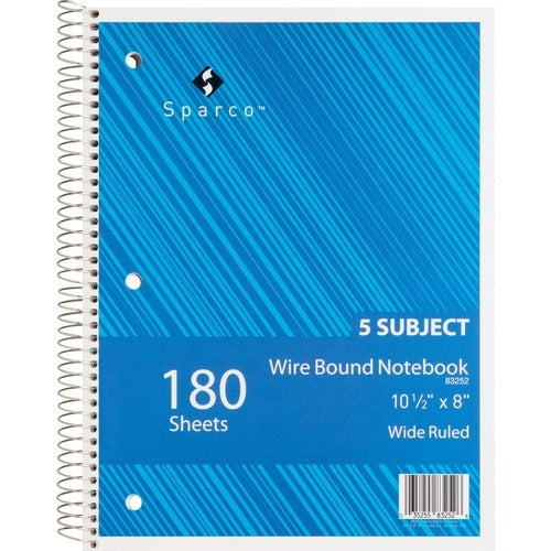 SPARCO Sparco SPR83252 Wire-bound Notebook 180 Sheets 5 Subject