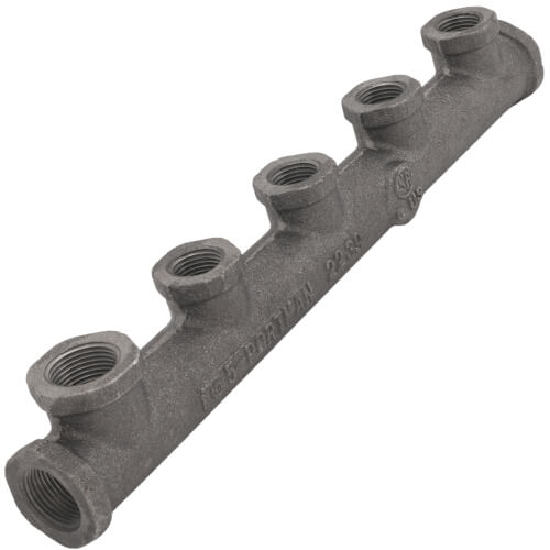 Gastite 5-PORTMAN 3/4 x 3/4 x 1/2 x 1/2 in. Female Malleable Iron 5-Port Manifold